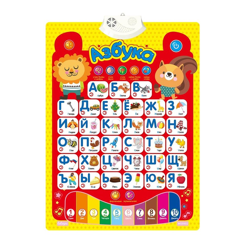 Russian speaking wall chart, Russian alphabet speaking wall chart, voice wall chart, styles available.